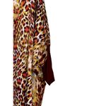 Ivy Jane Women Top Silky Flowy Tunic Leopard Print Dolman Sleeves Colorful Small Photo 1
