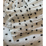 ZARA Top Womens Size M White Long Sleeve High Neck Embroidery Ruffle Buttons Photo 6