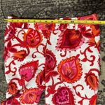Kate Spade  New York Women’s Size 4 Red Orange White Floral Cropped Cotton Pants Photo 5