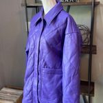 Apparis Stevie Faux Leather Coat Electric Purple Womens Size Small Photo 9