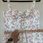 House Of CB  Rosalee Ivory Meadow Print Cotton Bustier‎ Sundress NWOT size L A-C Photo 8