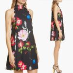 Ted Baker  London Tanii Floral Mock Neck Scallop Shift Dress Berry Sundae Photo 3