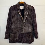 Rebecca Taylor Blanket Woven Tweed Jacket Blazer Size 2 Photo 3