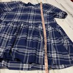 Hill House Norah Nap Navy Plaid Mini Dress Size Medium Blue Photo 7
