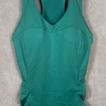 Athleta  903763 Womens Ruched Racerback Bra Tank‎ Top Size 36DD Teal Stretch Yoga Photo 0