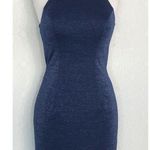 Jovani NWT NAVY BLUE Fitted Sleeveless Glitter Backless Short Mini Dress SZ. 4 Photo 10