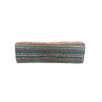Haute Hippie  Boho‎ Indie Resort Raffia Woven Beaded Handle Bag Colorful Purse Photo 2