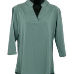CEASIKERY Women's 3/4 Sleeve V Neck Tops Casual Tunic Blouse Loose Shirt‎ NWT Green Photo 0