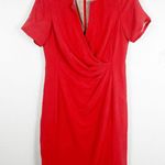 Lafayette 148 Silk Knee Length Short Sleeve Dress Orange Sz 12 Photo 0