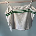 Forever 21 White and Green Striped Women's Top Photo 1