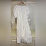 NWT Harshman Women's Daphne Ruffled Shift Minidress White Large Photo 3