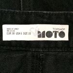 Topshop Moto Black Denim Skirt With Leopard Side Stripe Photo 2