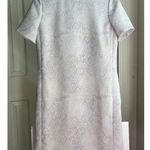 Babaton Aritzia Short Mini Lined Pearl Dress Short Sleeve Gray Print, Size XS S White Photo 0