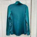 Nike Pro 1/4 zip long sleeve deep turquoise athletic running shirt women's large Photo 6