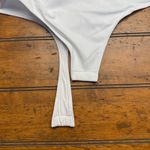 WHITE LONG SLEEVE THONG BODYSUIT V NECK SNAP CLOSURE SIZE XXL Photo 1