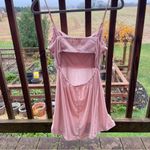 Urban Outfitters  Pink Velvet Draped Fit and Flare Mini Dress Large Photo 4