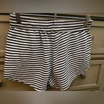 H&M Black and White Athletic Shorts with Elastic Waistband Photo 3