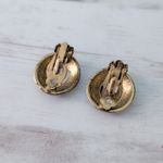 Vintage Clip On Earrings Cream, Red, Navy Blue Photo 6