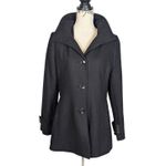 Kenneth Cole Wool Blend Overcoat Black Size 10 Photo 3