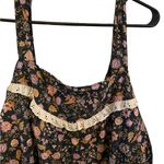 Vintage Floral Black Rust & Pink Maxi MuMu Dress Eyelet Trim Fall Boho Western Size XL Photo 3