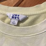 Joy lab neon yellow & white tie-dye athletic crewneck sweatshirt w side zipper Photo 3