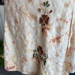 Bohemian embroidered tie dyed wrap mini shirt Yellow Size undefined Photo 8