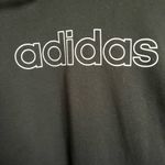 Adidas  Charcoal Hoodie with Iconic White Stripes Photo 3