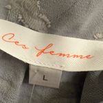 Ces Femme Boho Textured Elegant Fabric Square Neck Light Blue Blouse Photo 3