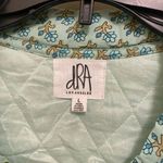 Anthropologie DRA Los Angeles Womens Quilted Jacket L Teal Floral Cottagecore Photo 2