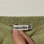 Abercrombie & Fitch  Emerson Mini Dress Size XL Poplin Puff Sleeve Green Ruched Photo 2