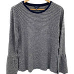 Lucky Brand Lucky Brand Pullover Top Womens Medium Blue White Stripe Polyester Viscose SOFT Photo 0