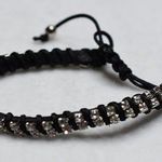 Source Unknown Retro Chic Braided Rhinestone Adjustable Goth Punk Rave Bracelet Photo 0