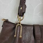 Black Rivet Womens Shoulder Bag Brown Leather Tweed Purse Buckle Strap Handbag Photo 4