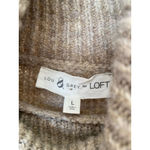 Lou & grey  Loft Sweater Fringe Turtleneck Southwestern Quiet Luxury Photo 4
