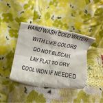 Hesperus  Off Shoulder Button Up Yellow Green Floral Mini Dress Womens Large Photo 10