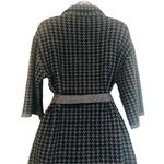 Chiara mente S wool blend longline houndstooth belted cardigan coat Gray Photo 8