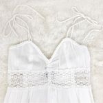 Urban Outfitters BDG  White Crochet Wide‎ Leg Jumpsuit Spaghetti Straps Sz XS New Photo 3