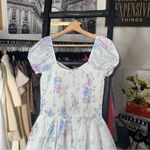 Hollister  Sofia White Floral Drop Waist Bubble Skirt Mini Dress Women M New NWT Photo 7