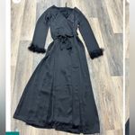 For Love & Lemons  satin nwt floral fringe robe boho spring formal dress designer Photo 5