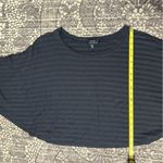 Robert Rodriguez  Women’s Size S Black Shadow Stripe Batwing Cropped Top Shirt Photo 7