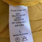 Lush Clothing Lush Yellow Floral Lace Sleeveless V-neck Cami Camisole Tie Strap Tank Top Sz L Photo 3