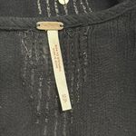 Free People Black and Silver Embellished Crop Tank Top Photo 7