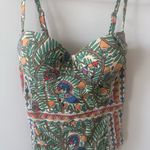 Tory Burch Bird Printed Tank One Piece Swimsuit XS Photo 2