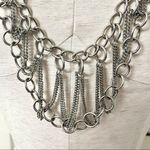 Long silver chain statement necklace Photo 2