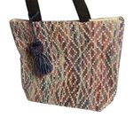 Ruggine Women's Multicolor Woven Fringe Tote Bag Boho Photo 7