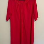 Vassarette VTG  Nightgown Hot Pink Button Up Women’s L 3/4 Sleeve Silky Nylon Photo 0