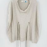 Sparrow Gray Cowl Neck Waist Tie Pullover Knit Poncho Women's Size Small FLAWED Photo 0