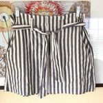 Indigo Rein  Gray Striped Mini Cotton Blend Skirt 9 Photo 0