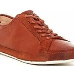 Frye Dean Artisan Low Leather Sneakers Lace Up Suede Trim Classic Brown 7.5 Photo 0