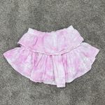 Love Shack Fancy  Ruffle Mini Skirt In Begonia Hand Dye Medium Photo 3
